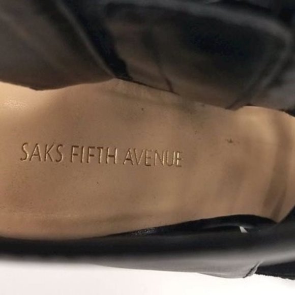 Black Saks Fifth Ave 'Deanna' Caged Sandals - 7 - Picture 10 of 16